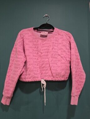 Juicy Couture x Forever 21 Pink Cropped Sweatshirt Size M Y2K